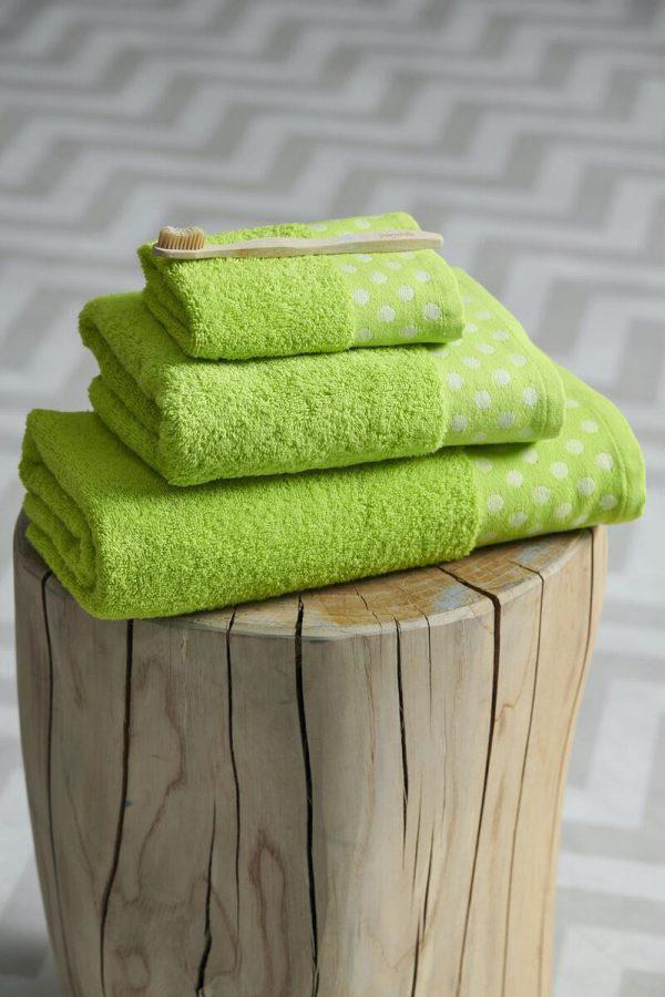 Πετσέτα Towels Collection Προσωπου 50x100 DOTS Lime Palamaiki