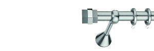 Κουρτινόξυλο Domus Nickel-Mat Swarovski Μοντάνα διπλό Φ25-Φ20 p35-7484-1-117