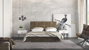 Chic Strom Επενδυμένο Κρεβάτι Καναπές με Υφασμα Ελίζα Ημίδιπλο 110x200