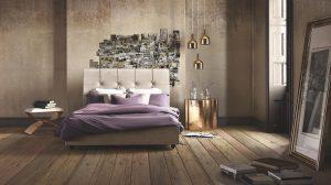 Chic Strom Επενδυμένο Κρεβάτι Καναπές με Υφασμα Φαίδρα Διπλό 170x200