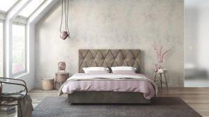 Chic Strom Επενδυμένο Κρεβάτι Καναπές με Υφασμα Θέκλα Ημίδιπλο 110x200